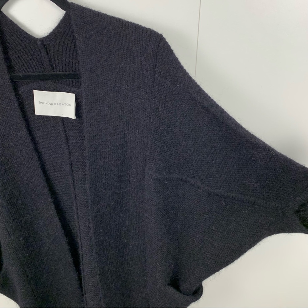 Aritzia The Group Babaton XXS/XS Black Javier Cocoon Mohair Alpaca Wool Cardigan - Picture 3 of 9